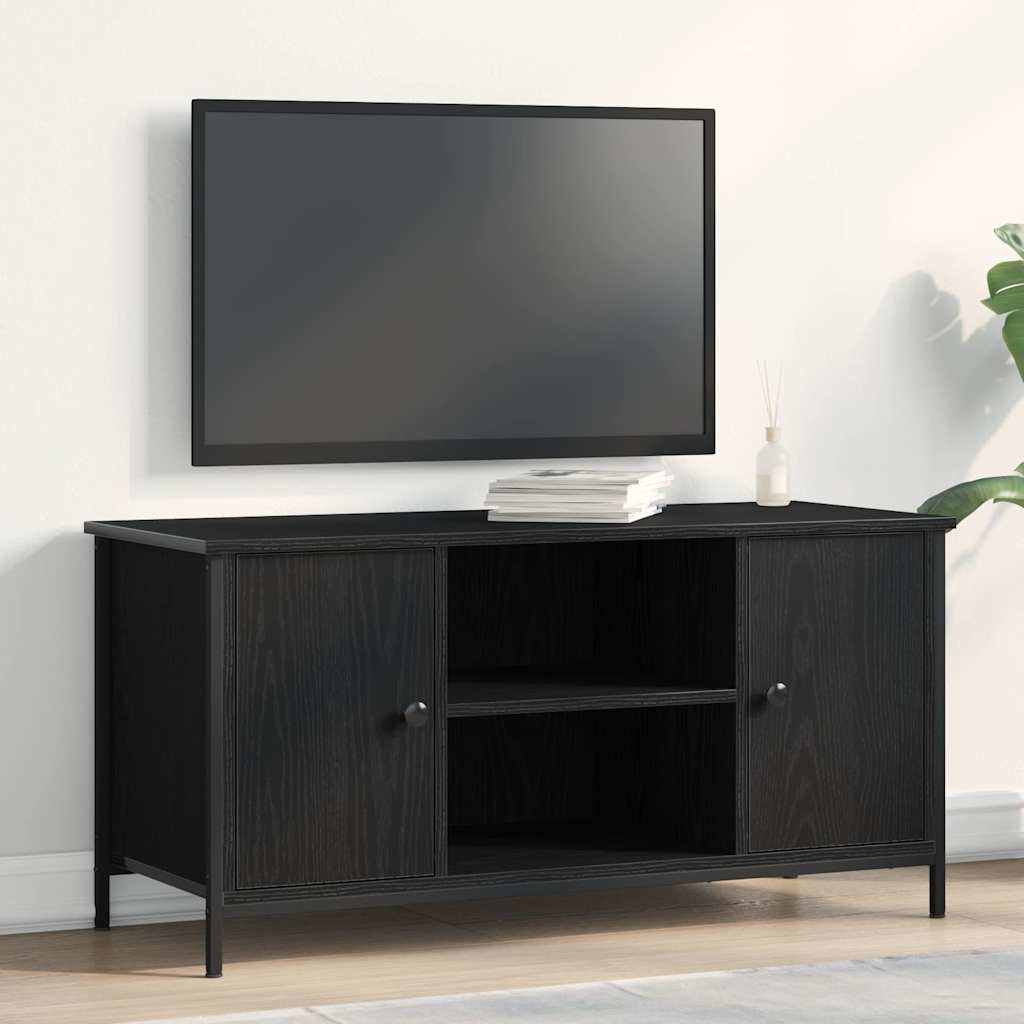 Televizoriaus spintelė juoda ąžuolo 100 x 40 x 50 cm