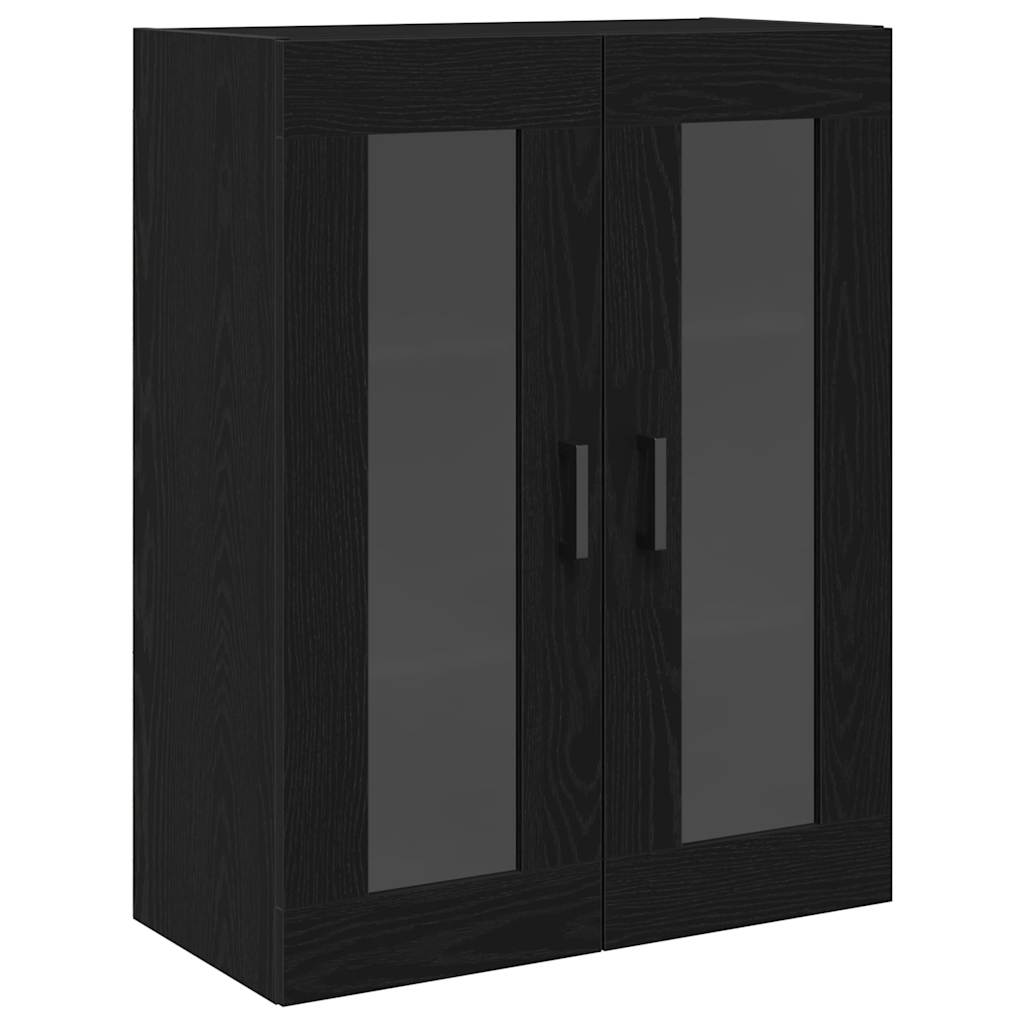 Wall-mounted wardrobe black oak 69.5 x 34 x 90 cm