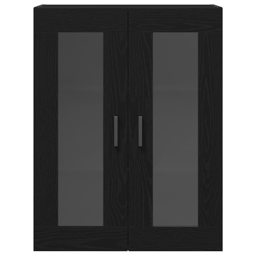 Wall-mounted wardrobe black oak 69.5 x 34 x 90 cm
