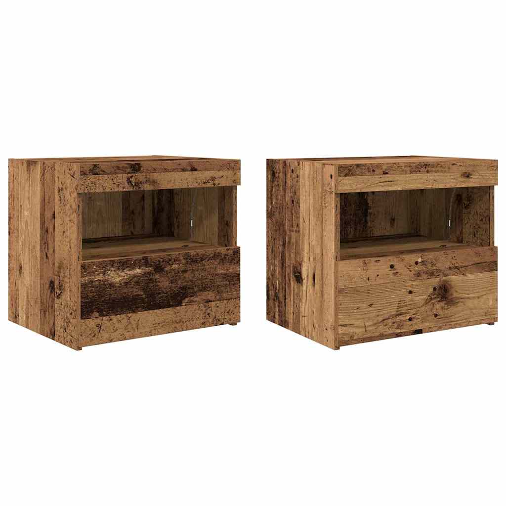Šalia lovos spintelė 2 pcs Senas medis 50 x 40 x 45 cm