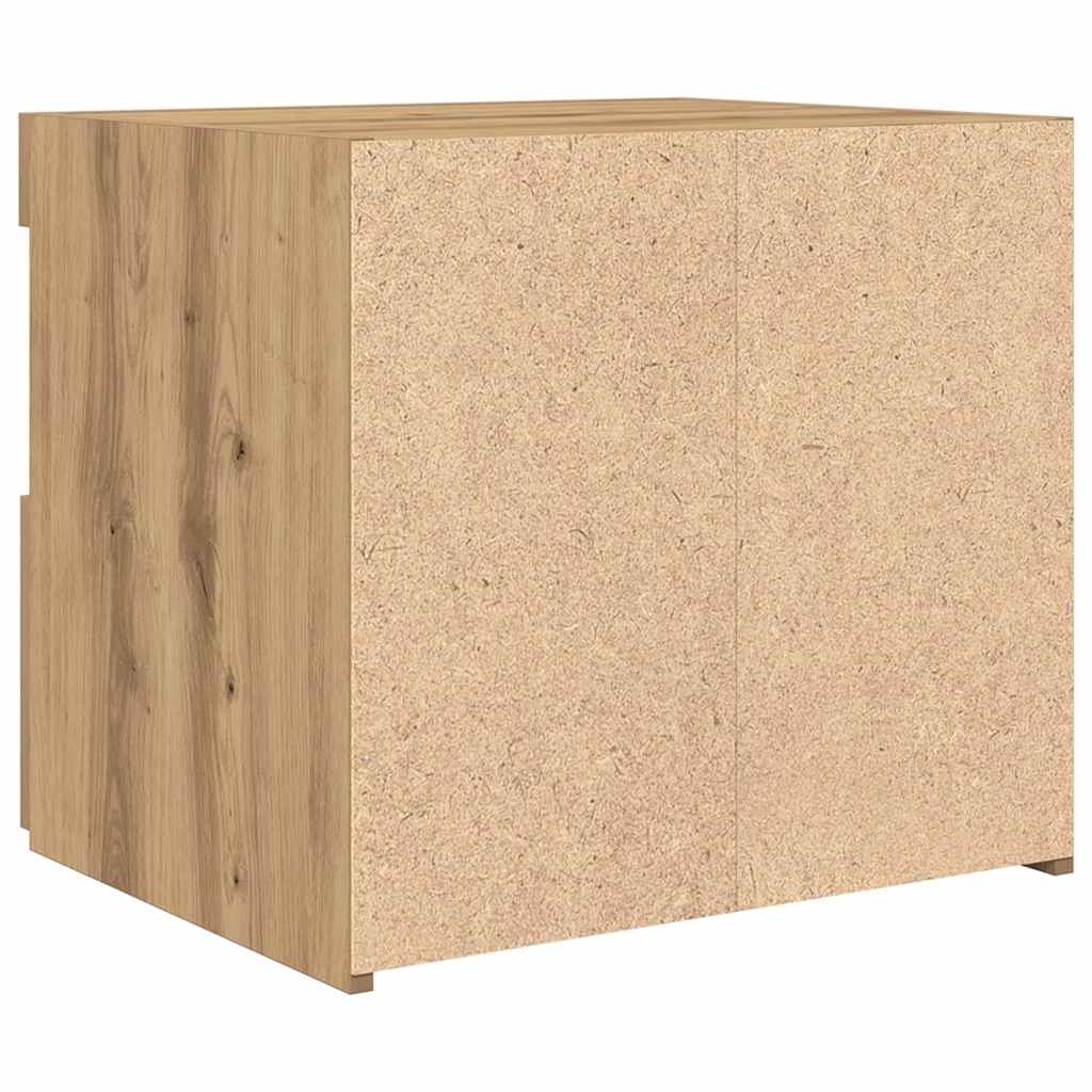 Šalia lovos spintelė 2 pcs Amatininkų ąžuolas 50 x 40 x 45 cm