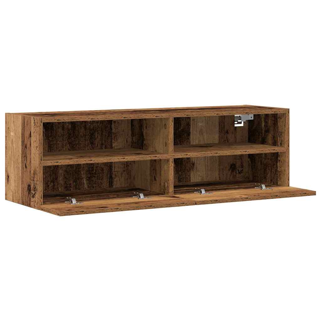 TV sieninė spintelė 2 pcs Senovinis medis 100 x 30 x 30 cm