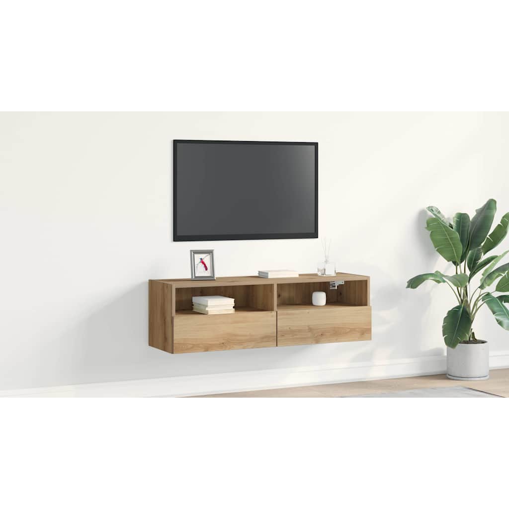 TV sieninė spintelė artisano ąžuolo 100 x 30 x 30 cm