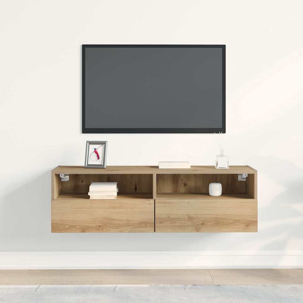 TV sieninė spintelė artisano ąžuolo 100 x 30 x 30 cm