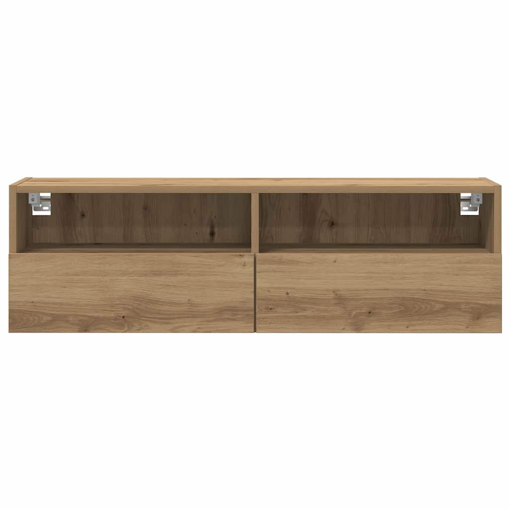 TV sienas skapītis 2 gab. artisano ozolkoka 100 x 30 x 30 cm