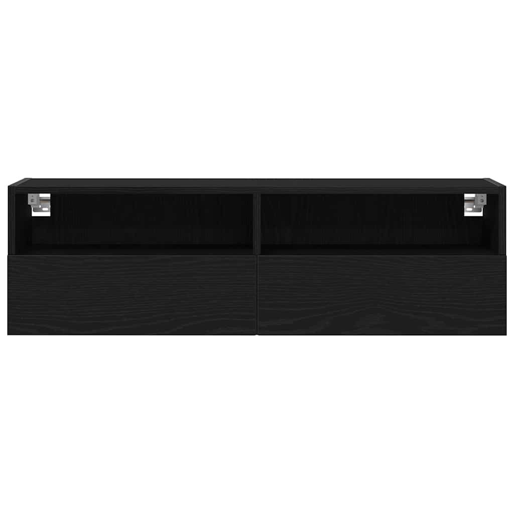 TV sieninė spintelė Juodas ąžuolas 100 x 30 x 30 cm