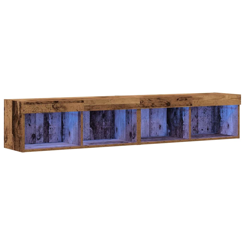 TV spintelių komplektas 2 pcs Sena mediena 80 x 30 x 30 cm