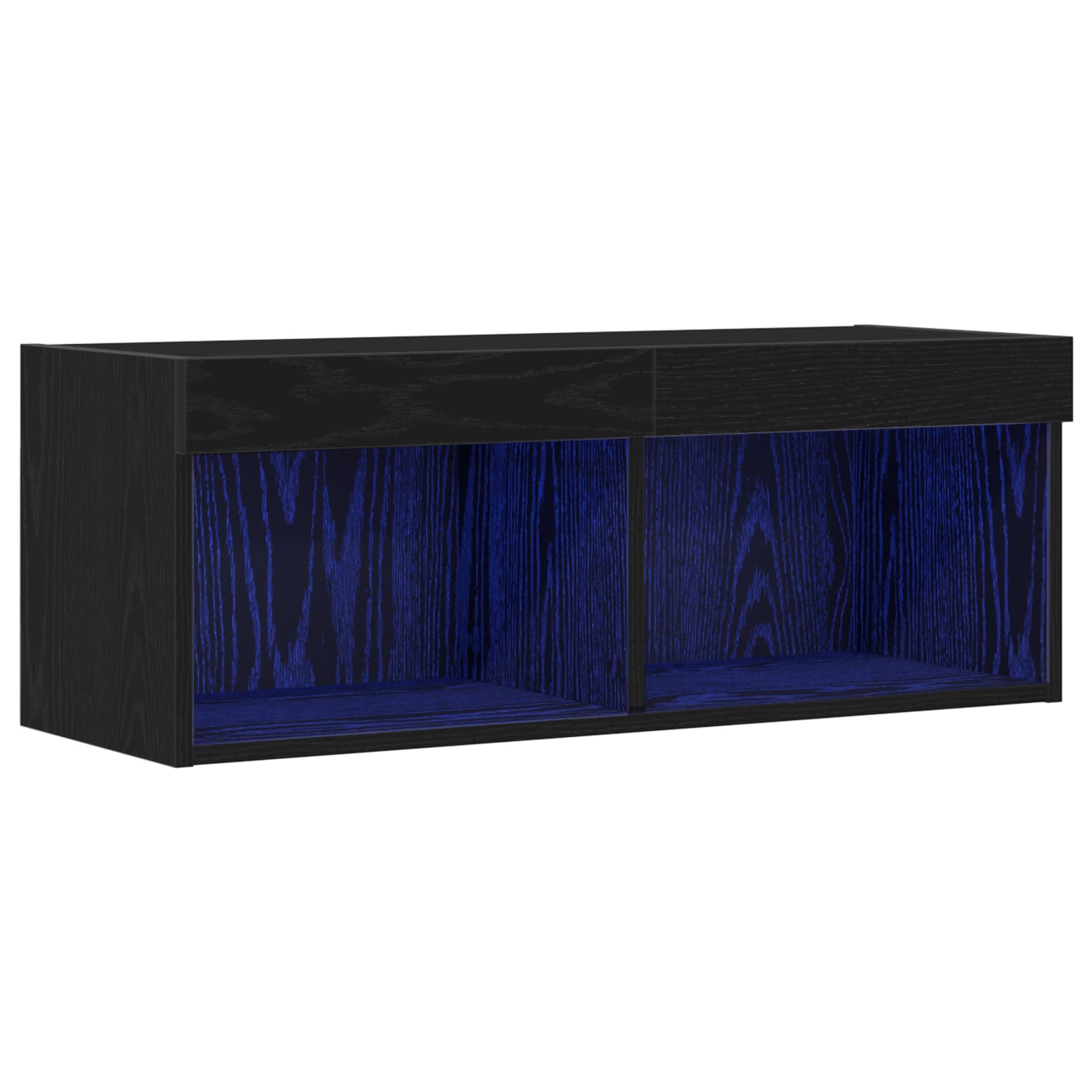 TV spintelių komplektas Juodas ąžuolas 80 x 30 x 30 cm
