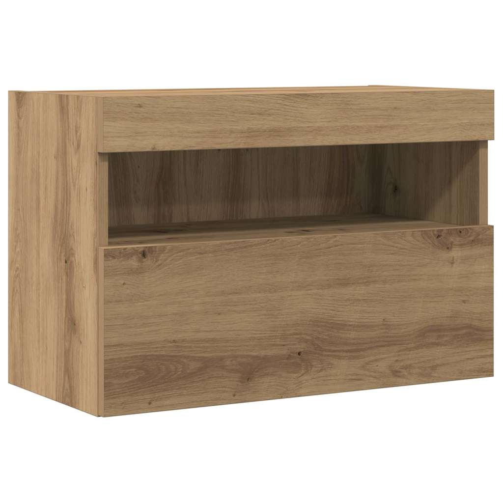 TV sieninė spintelė 2 pcs artisano ąžuolo 60 x 30 x 40 cm