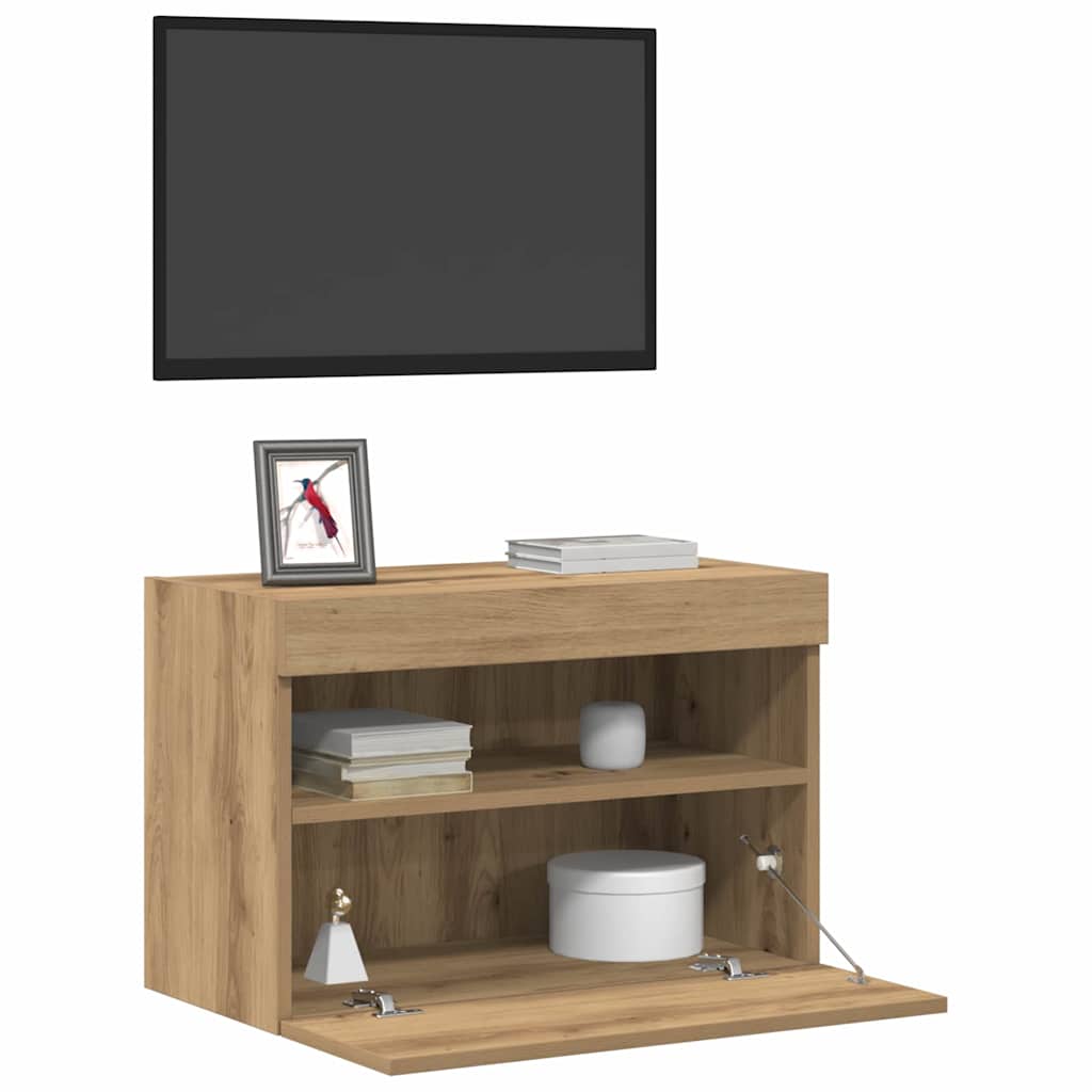 TV sieninė spintelė 2 pcs artisano ąžuolo 60 x 30 x 40 cm