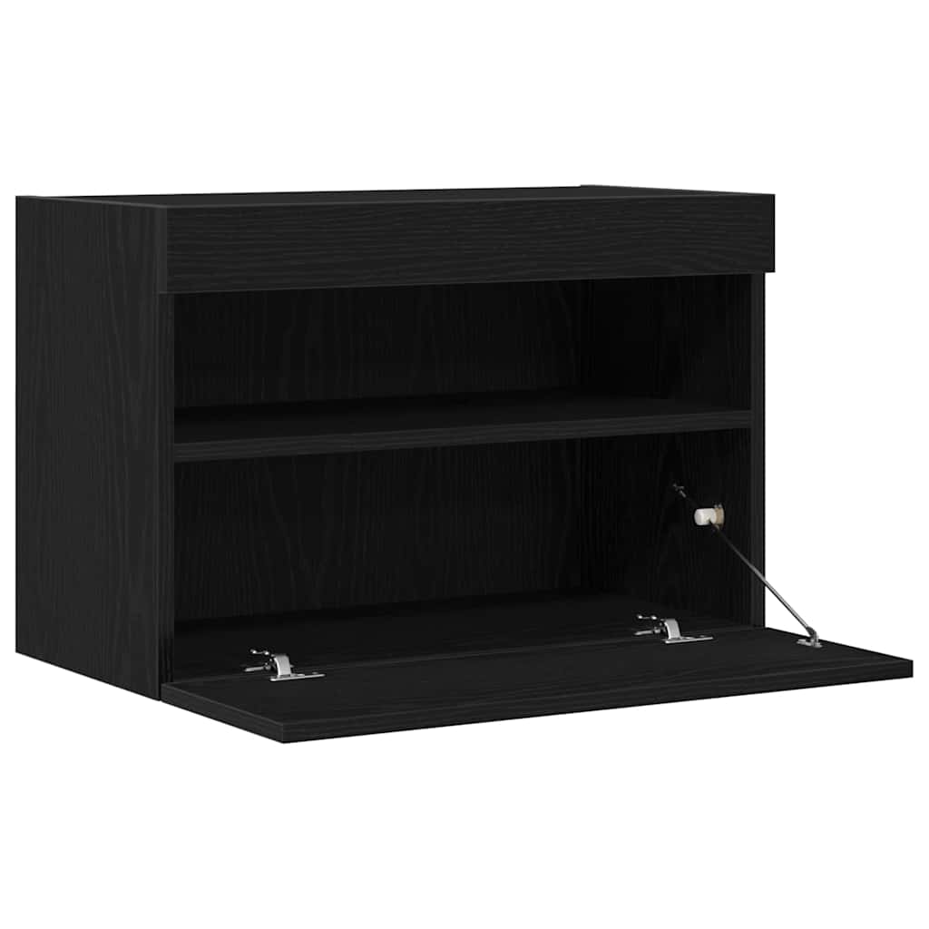 TV wall cabinet black oak 60 x 30 x 40 cm