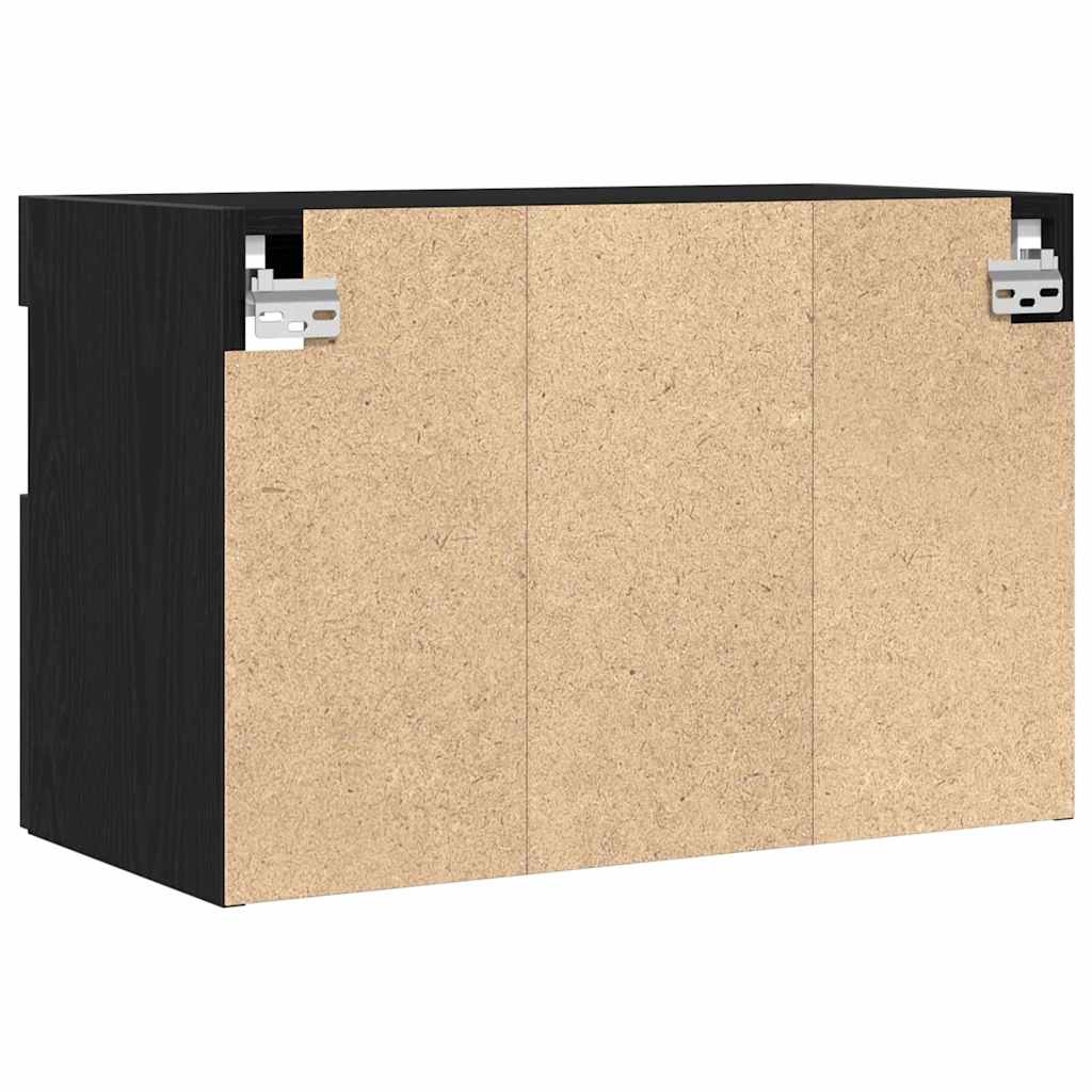 TV wall cabinet black oak 60 x 30 x 40 cm
