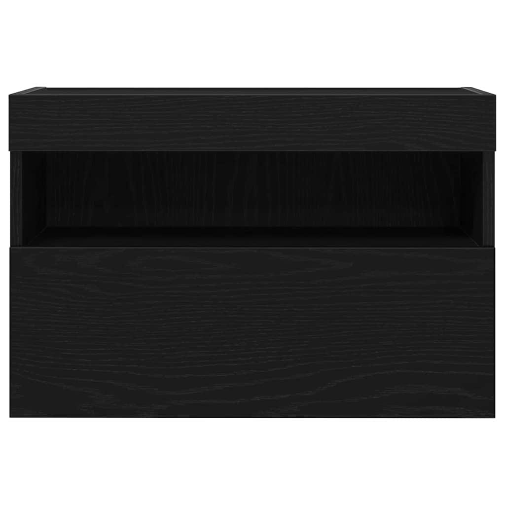 TV wall cabinet black oak 60 x 30 x 40 cm