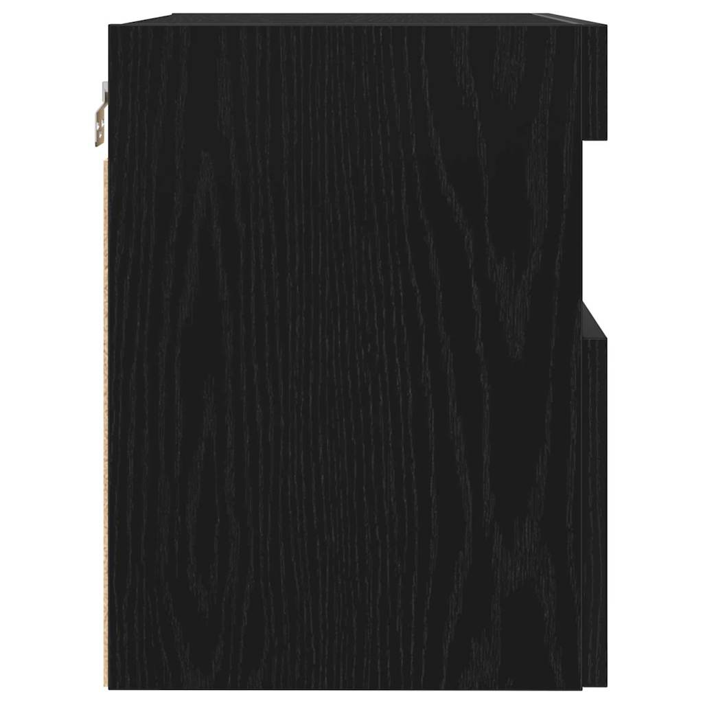 TV wall cabinet black oak 60 x 30 x 40 cm
