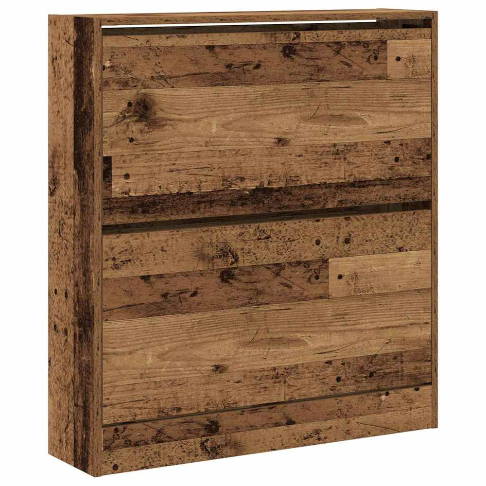 Shoe Cabinet Solid Wood 80 x 21 x 87.5 cm Engineered Wood