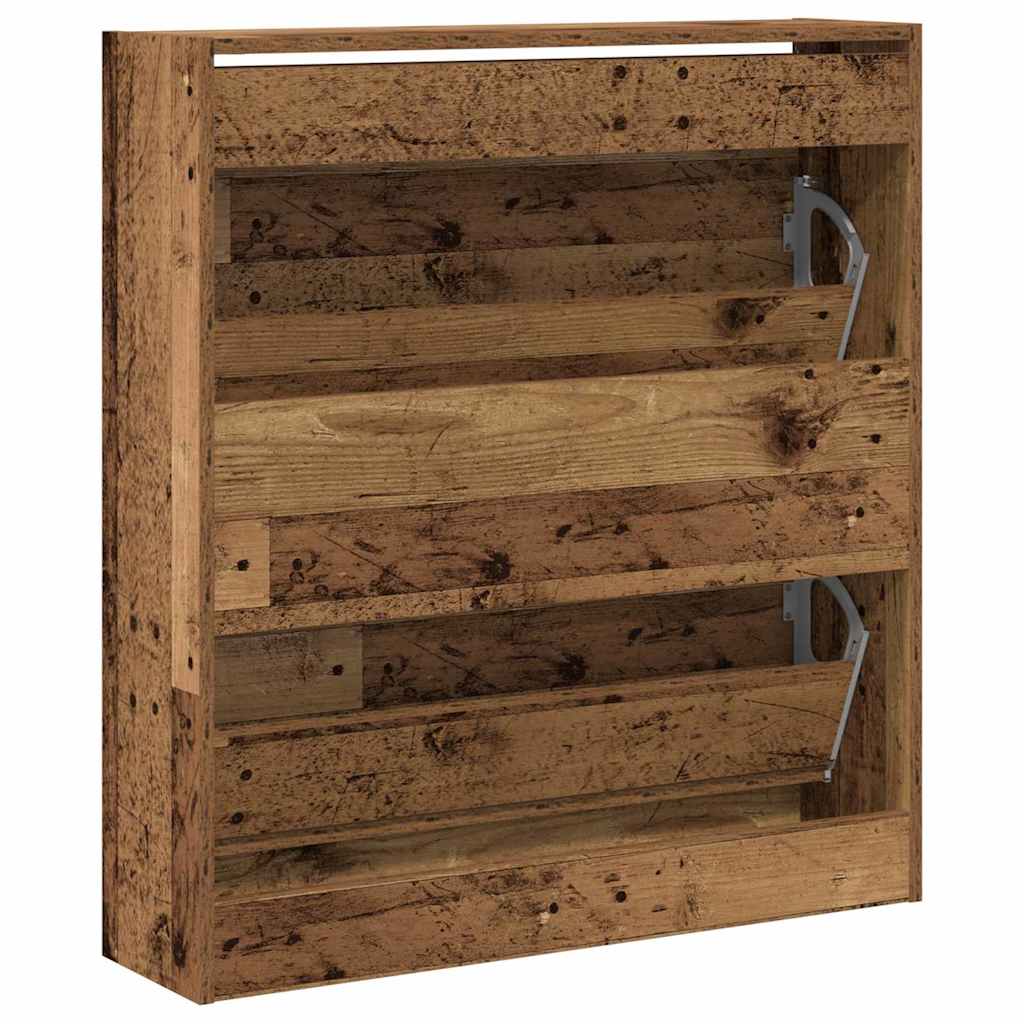 Shoe Cabinet Solid Wood 80 x 21 x 87.5 cm Engineered Wood