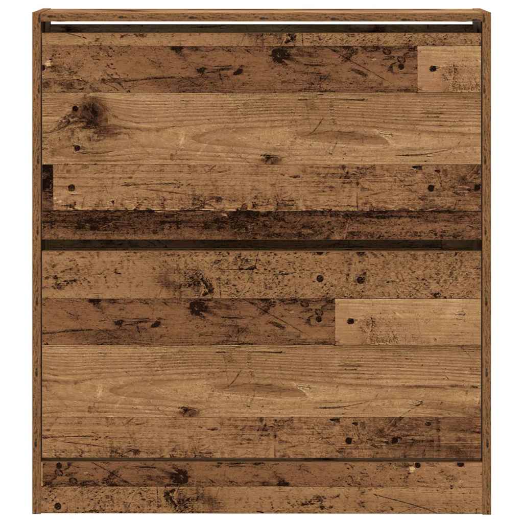 Shoe Cabinet Solid Wood 80 x 21 x 87.5 cm Engineered Wood