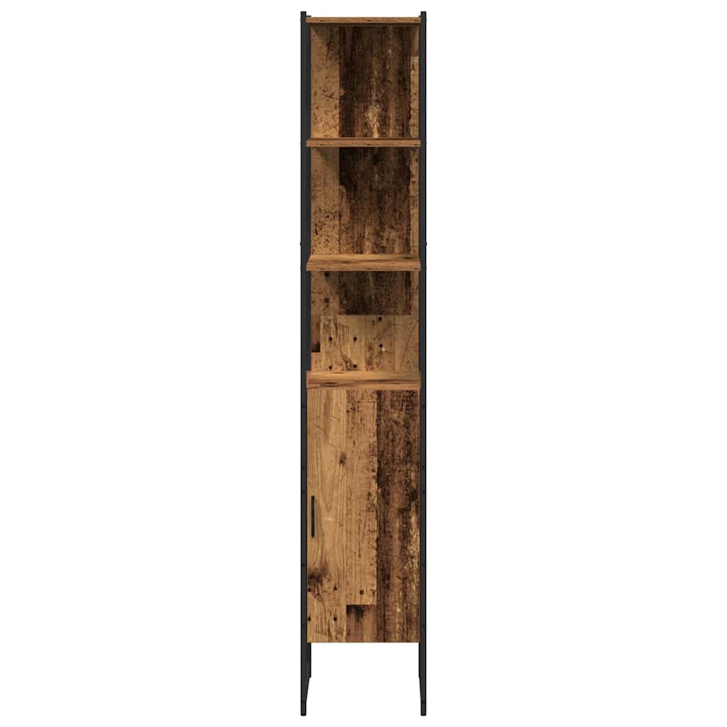 Vannas istabas skapītis ar plauktu Sena koksne 33 x 33 x 185.5 cm