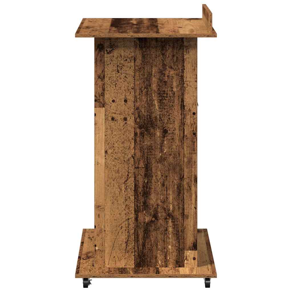 Podiumas su ratu Sena mediena 55 x 55 x 107 cm Apdirbta mediena