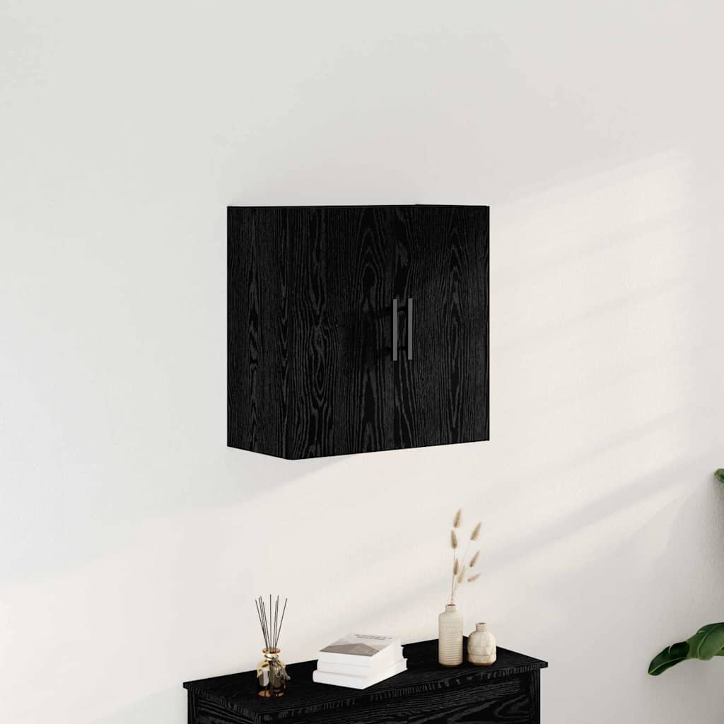 Sieninė spintelė juoda ąžuolo 60 x 31 x 60 cm Apdirbta mediena