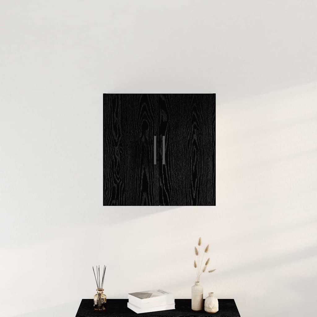 Sieninė spintelė juoda ąžuolo 60 x 31 x 60 cm Apdirbta mediena