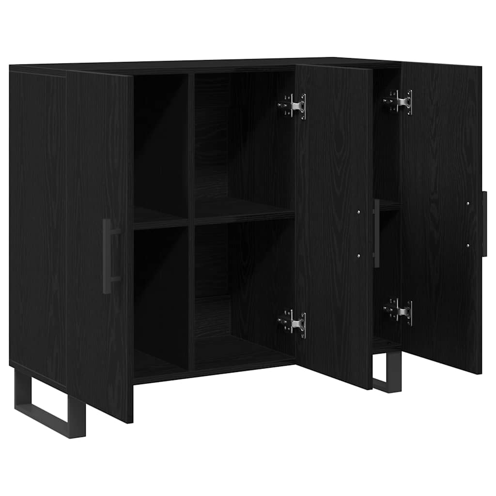 Kabalas melns ozols 90 x 34 x 80 cm Pārstrādāta koksne