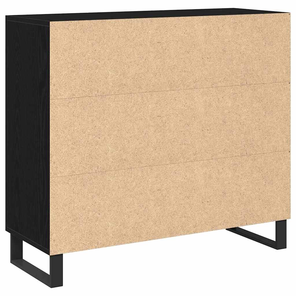 Kabalas melns ozols 90 x 34 x 80 cm Pārstrādāta koksne