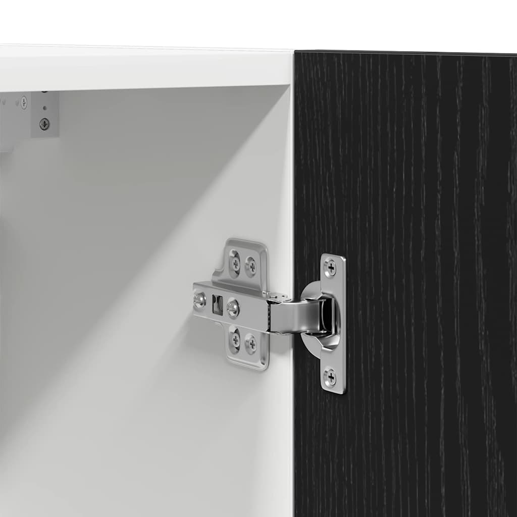Juoda ąžuolo kabineto 50x31x60 cm pagamintas iš inžinerinės medienos