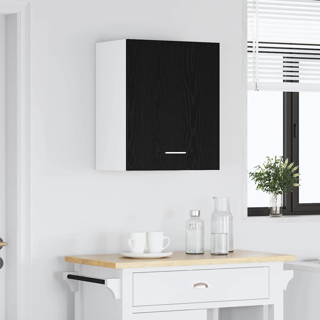 Juoda ąžuolo kabineto 50x31x60 cm pagamintas iš inžinerinės medienos