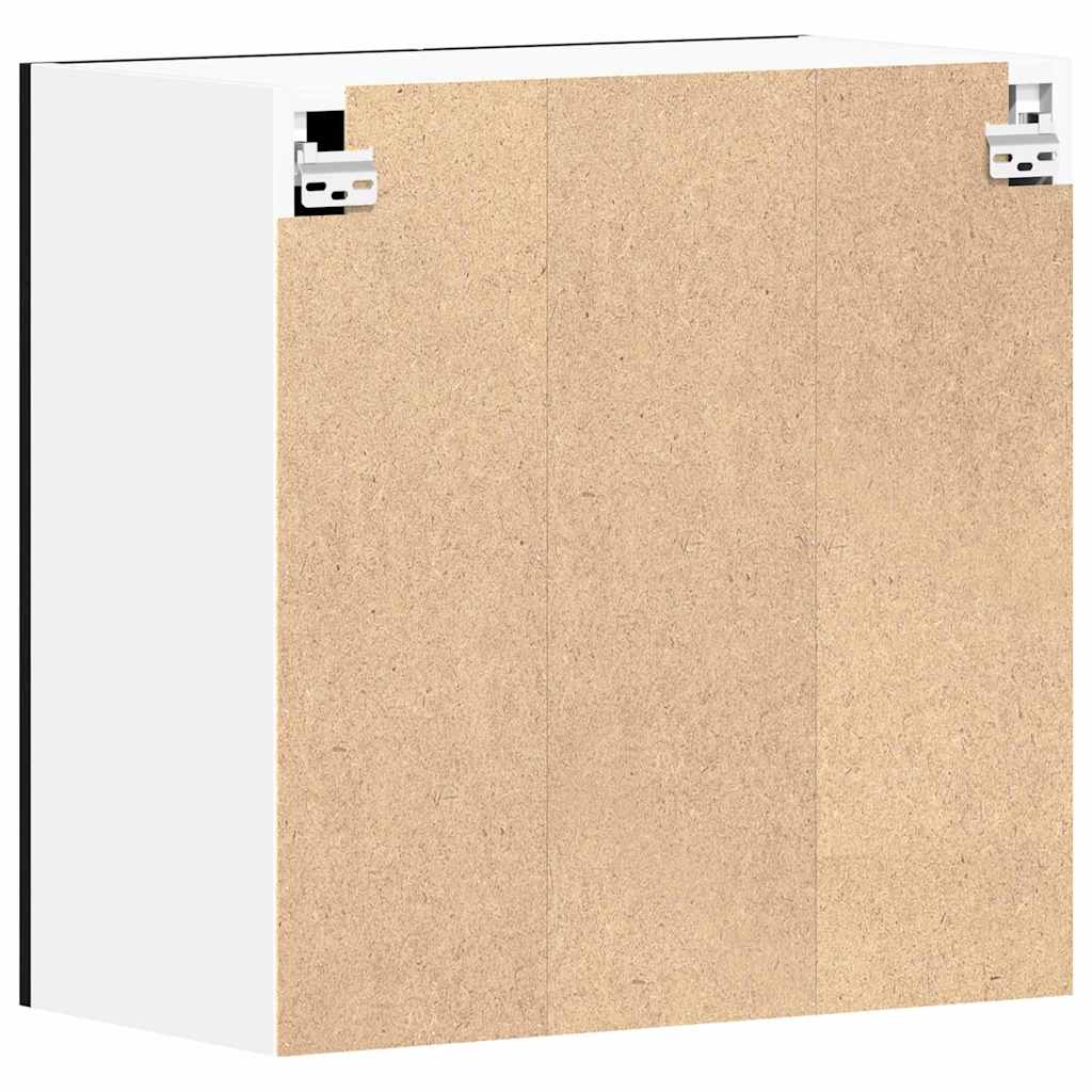 Wall-mounted cabinet with shelf black oak 60 x 31 x 60 cm