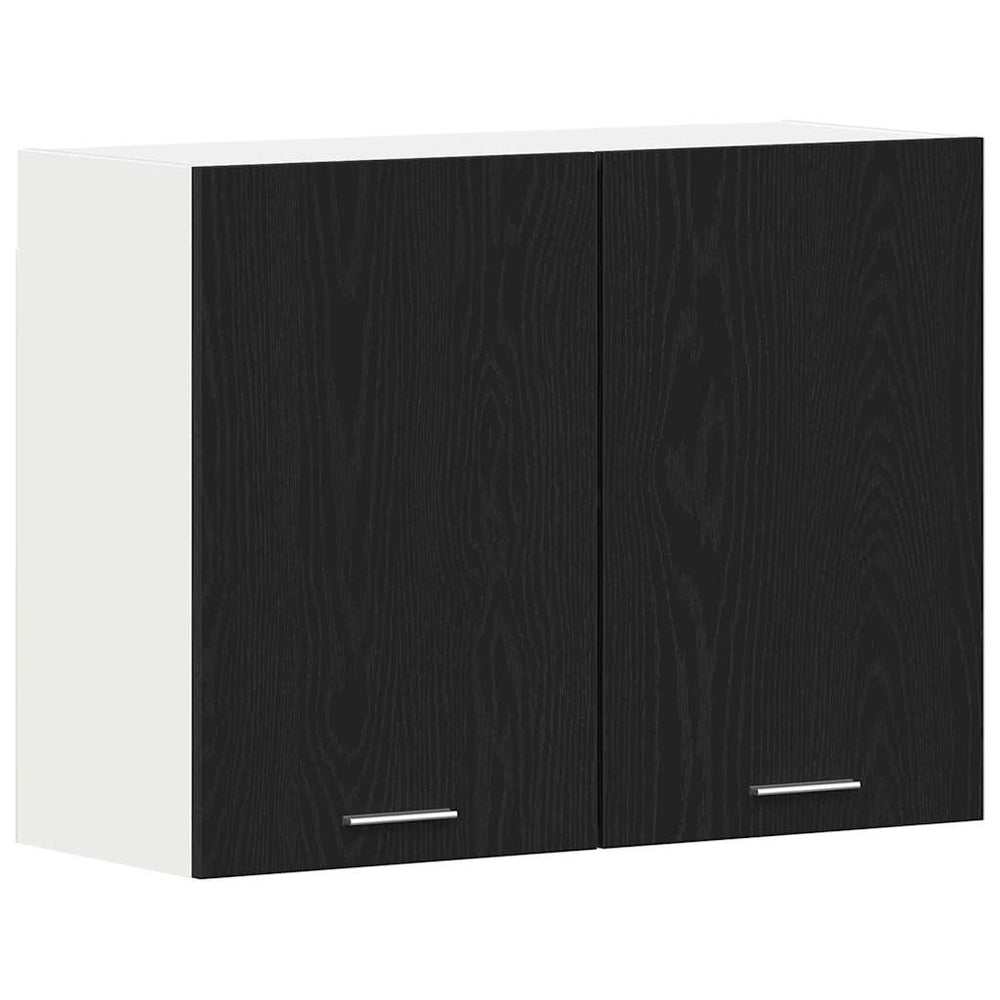 Juoda ąžuolo pakabinama spinta - 80x31x60 cm - Pagaminta iš inžinerinės medienos