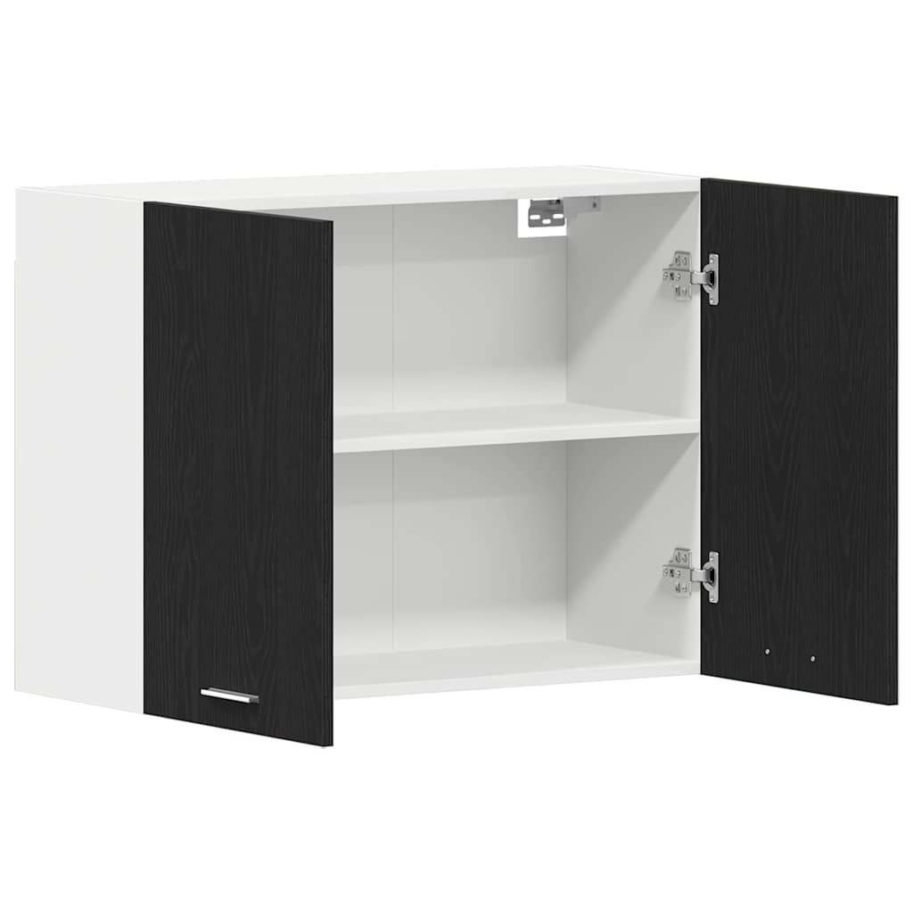 Juoda ąžuolo pakabinama spinta - 80x31x60 cm - Pagaminta iš inžinerinės medienos