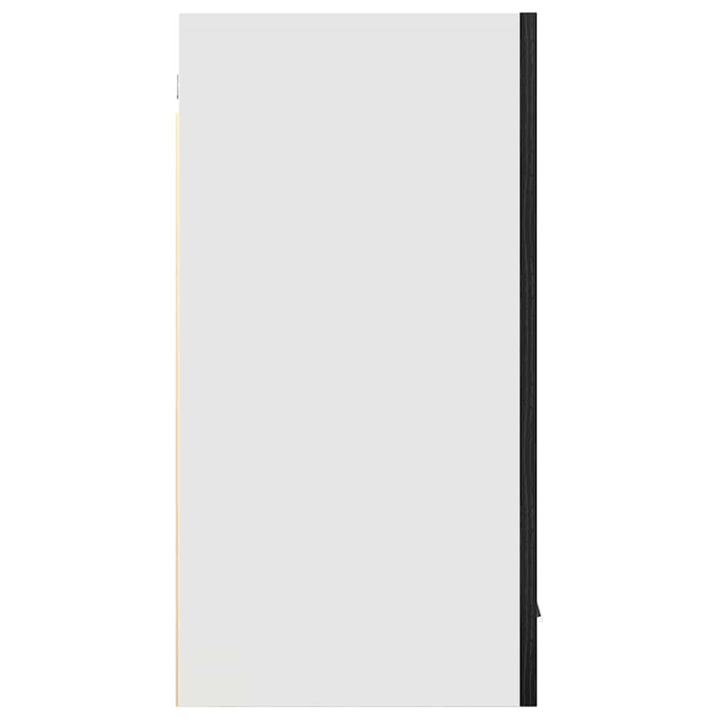 Juoda ąžuolo pakabinama spinta - 80x31x60 cm - Pagaminta iš inžinerinės medienos