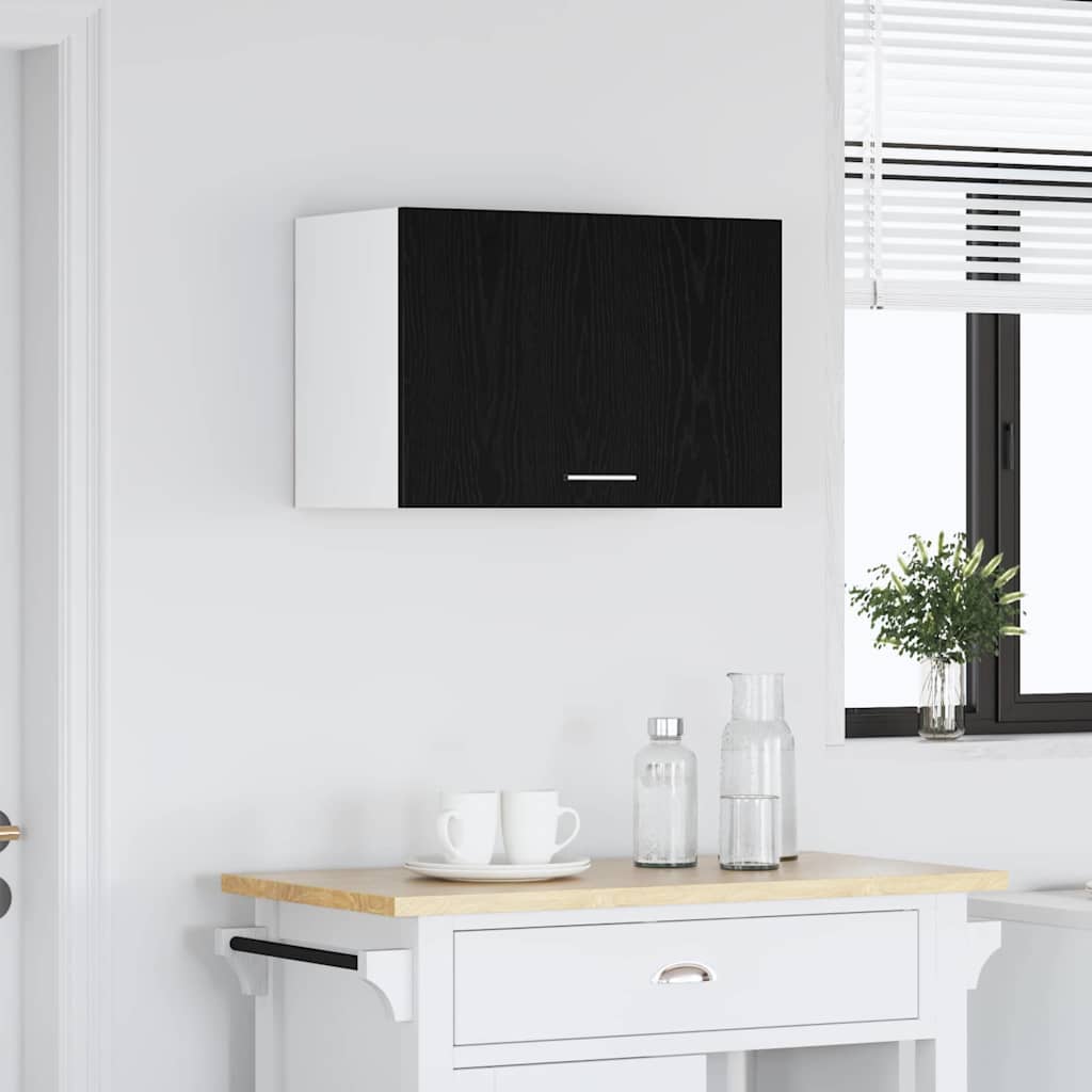Pakabinama spintelė su saugykla juoda ąžuolo 60 x 31 x 60 cm