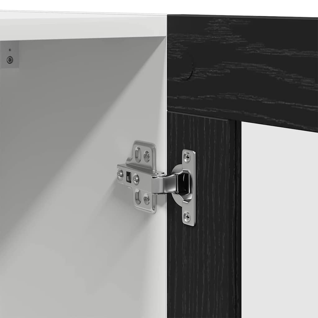 Wall-mounted glass cabinets Riga black oak 60 x 31 x 60 cm