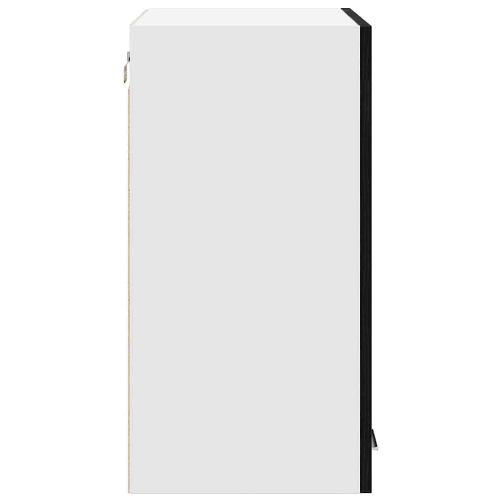 Wall-mounted glass cabinets Riga black oak 60 x 31 x 60 cm