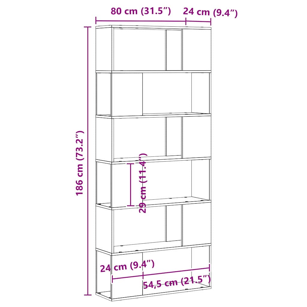TV spintelių komplektas Juoda 80 x 24 x 186 cm Apdirbta mediena