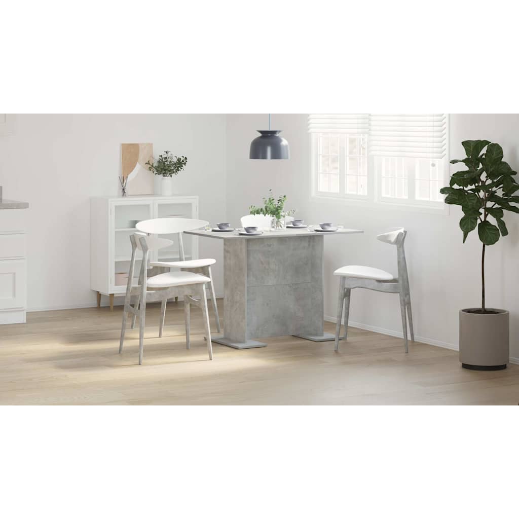 Valgomojo stalas Betono pilka 110 x 60 x 75 cm Apdirbta mediena