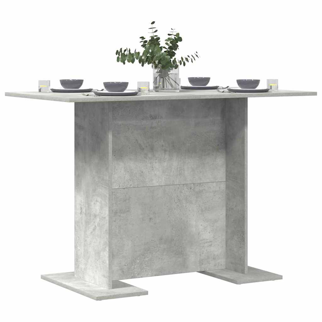 Valgomojo stalas Betono pilka 110 x 60 x 75 cm Apdirbta mediena