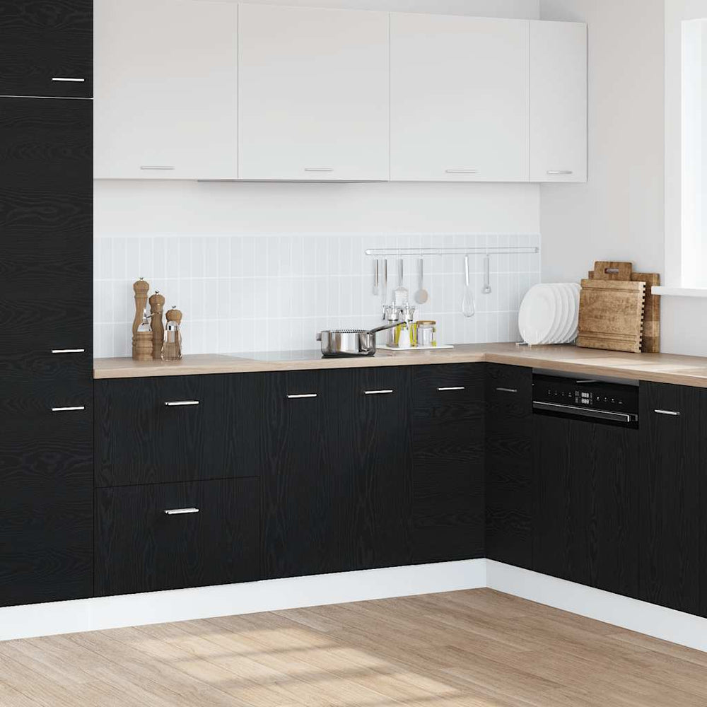 Base Cabinet Black Oak 60x46x81.5 cm Chipboard