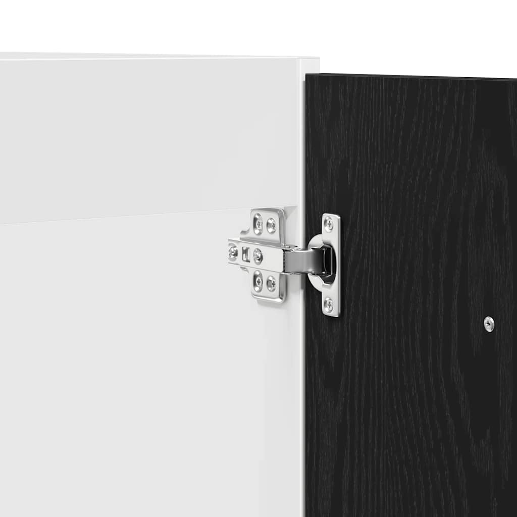 Base sink cabinet, black oak, 80x46x81.5 cm, engineered wood