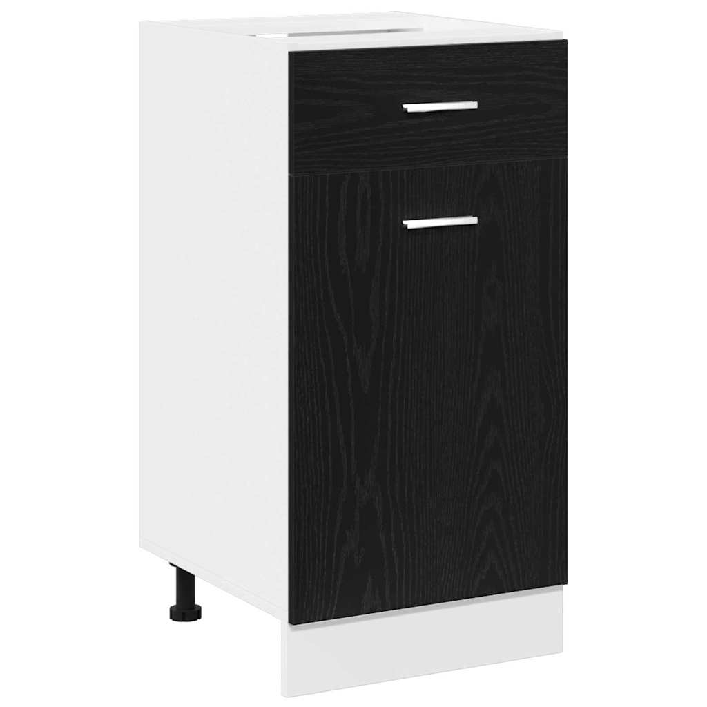 Drawer bottom cabinet black oak 40 x 46 x 81.5 cm
