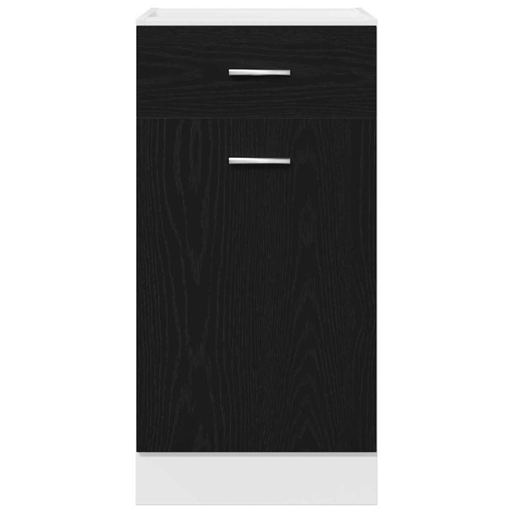 Drawer bottom cabinet black oak 40 x 46 x 81.5 cm