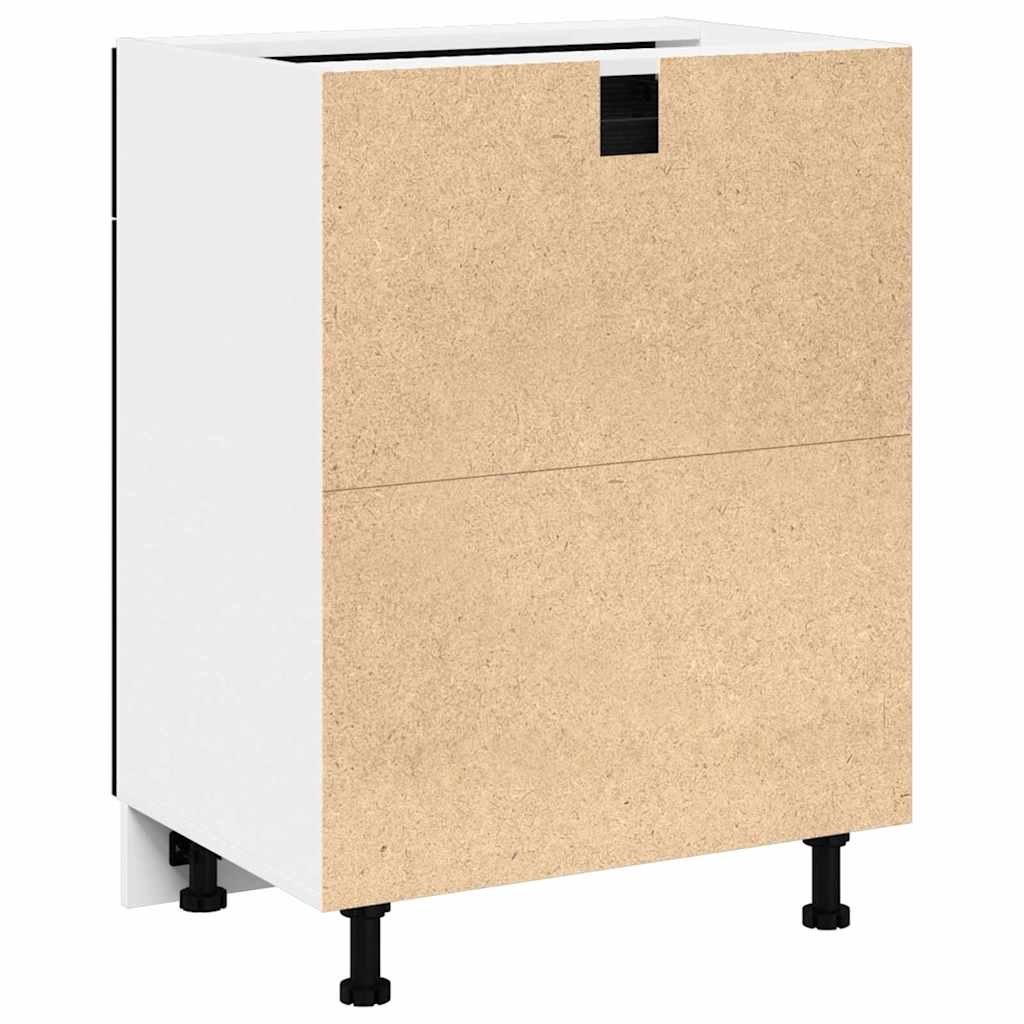 Juodos ąžuolo stalčių spinta - 60x46x81.5 cm Pagaminta iš inžinerijos medienos