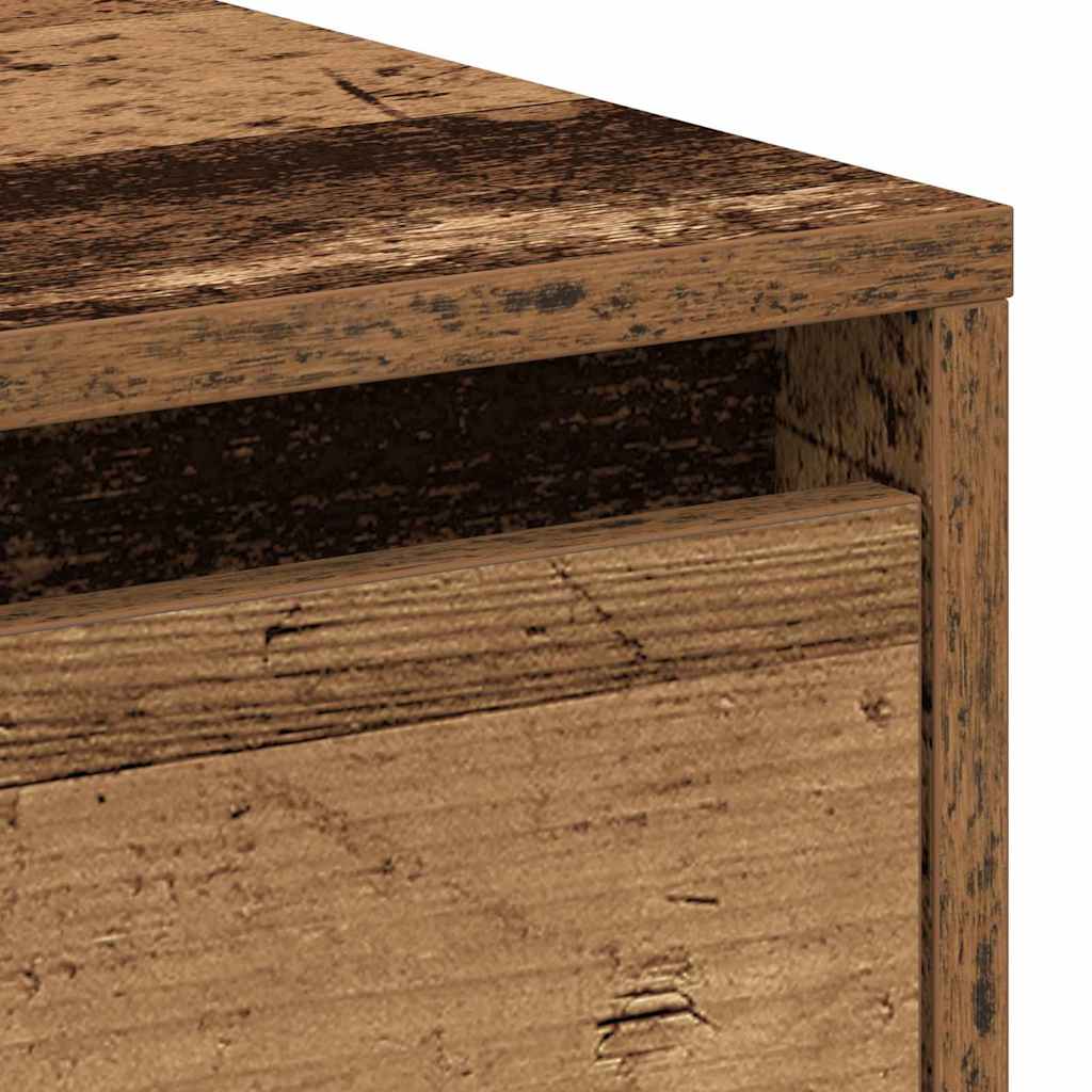 Naktinis staliukas su stalčių 2 pcs Senas medis 45 x 34 x 44 cm