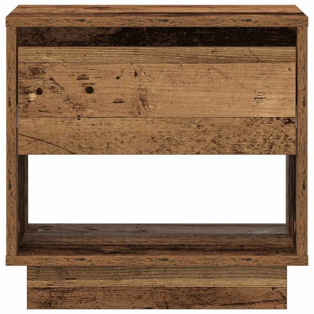 Naktinis staliukas su stalčių 2 pcs Senas medis 45 x 34 x 44 cm