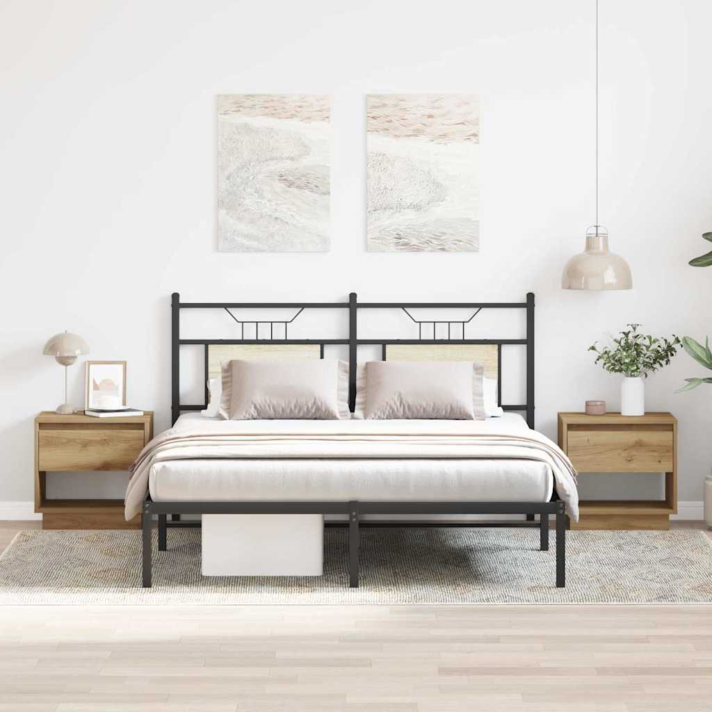 Naktinis staliukas 2 pcs Amatininkų ąžuolas 45 x 34 x 44 cm