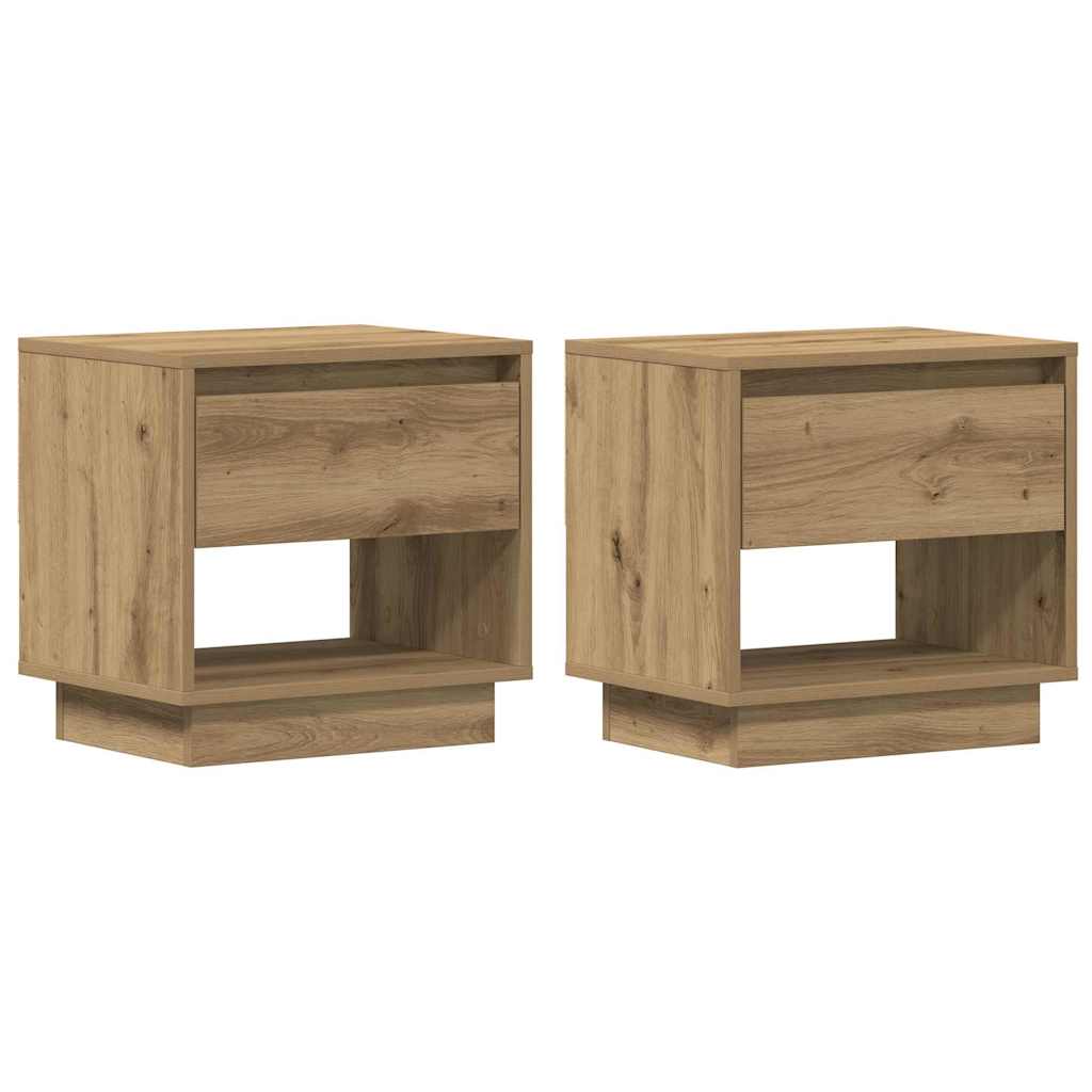 Naktinis staliukas 2 pcs Amatininkų ąžuolas 45 x 34 x 44 cm