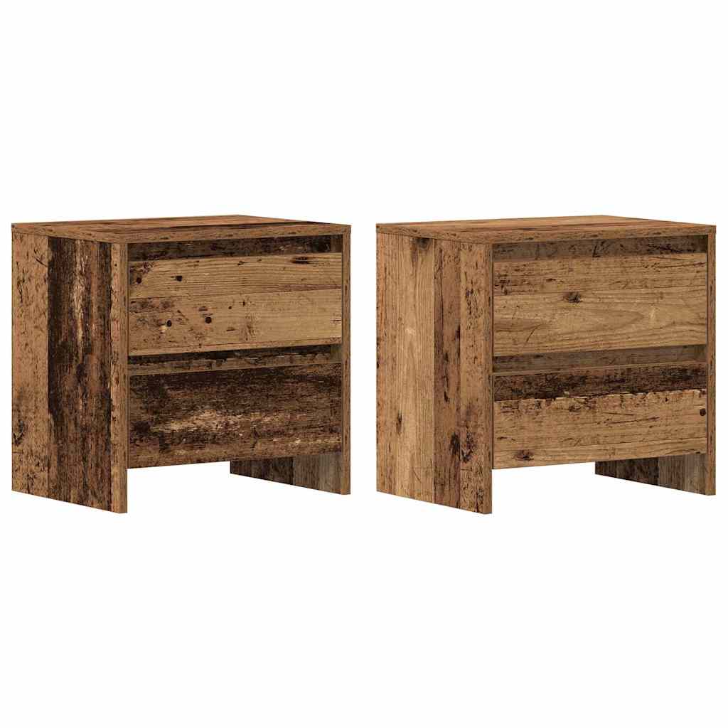 Bedside cabinet 2 pcs Old wood 45 x 34 x 44.5 cm