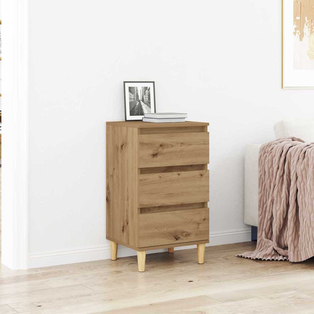 Bedside cabinet with drawer artisan oak 40 x 35 x 70 cm